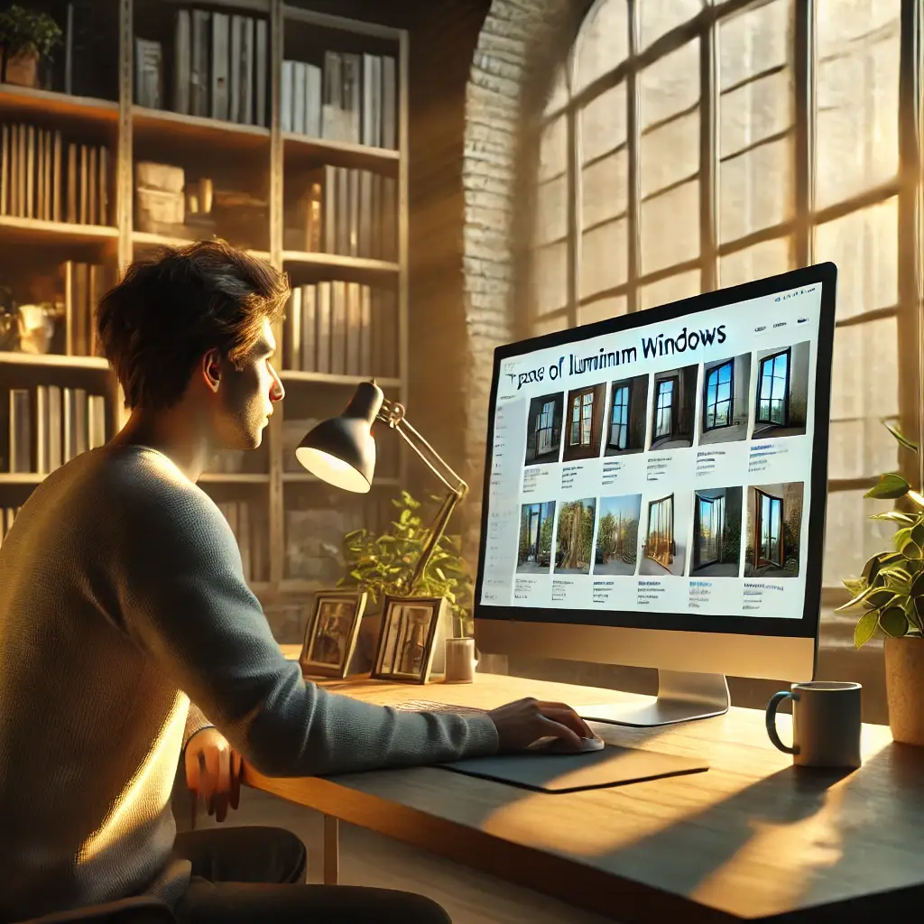 DALL·E-2024-12-01-22.02.35-A-realistic-digital-painting-of-a-person-searching-for-types-of-aluminum-windows-on-a-desktop-computer.-The-person-is-seated-at-a-modern-desk-in-a-coz-1.webp